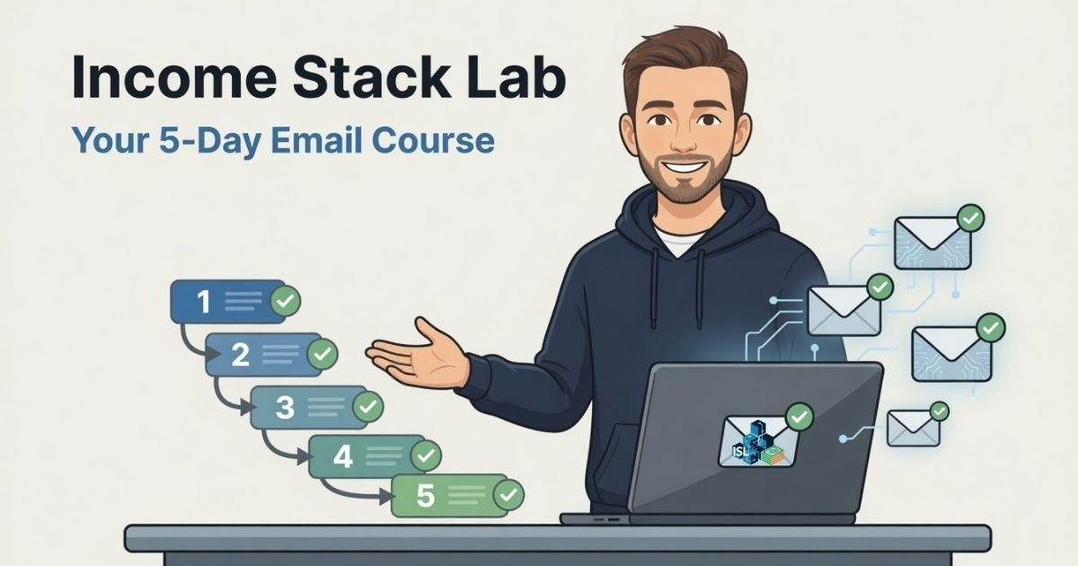 image for 5 days email course - Build Your First Income Stack in 5 Days — Free.