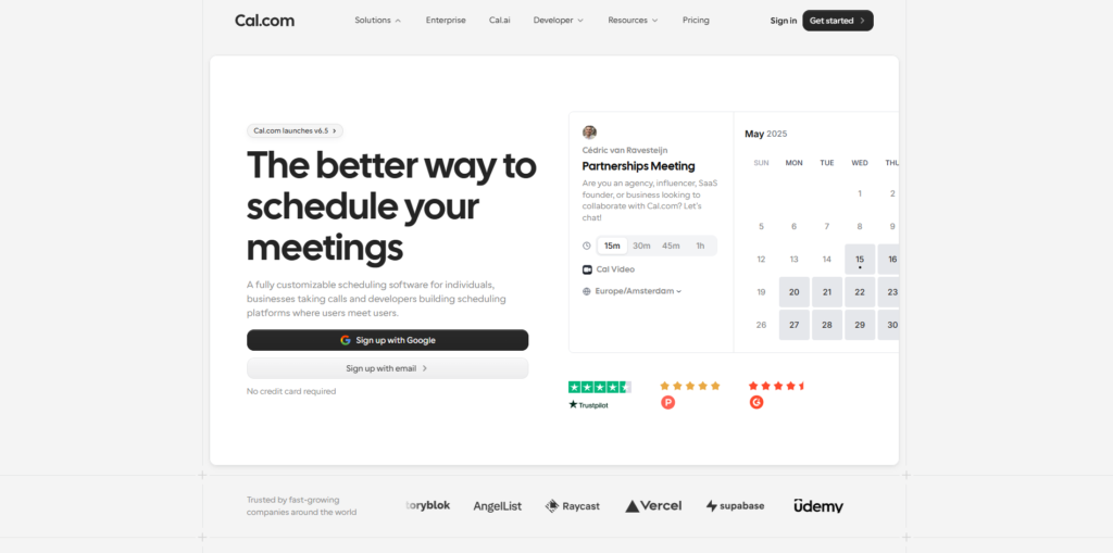 Screenshot of Cal.com