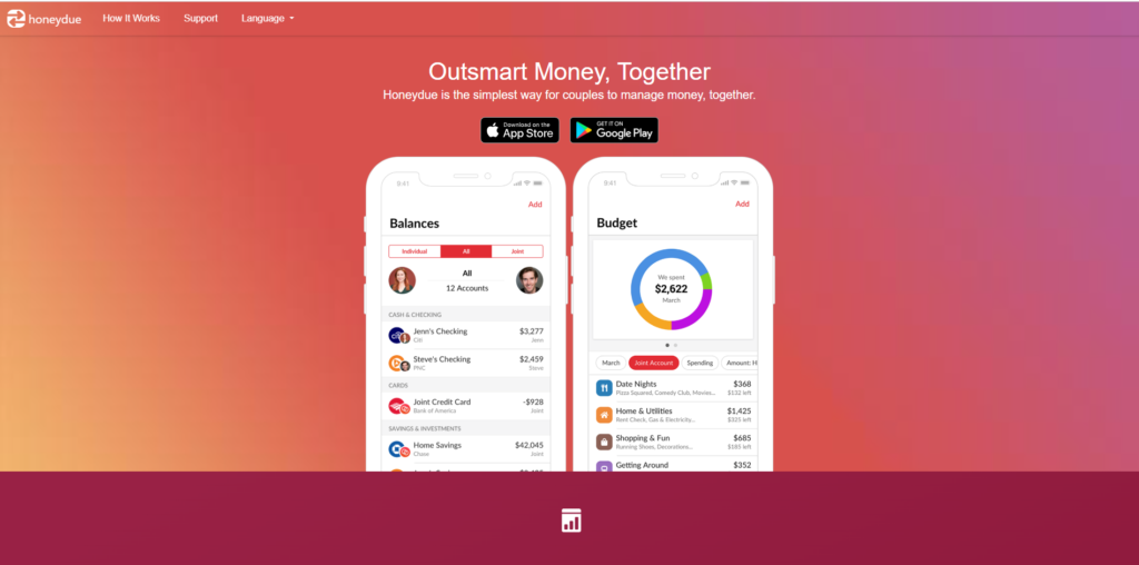 Screenshot of Website: HoneyDue